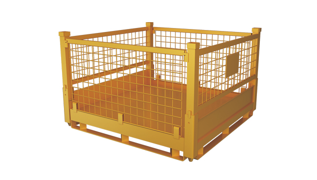 可折叠欧式金属网箱（黄）